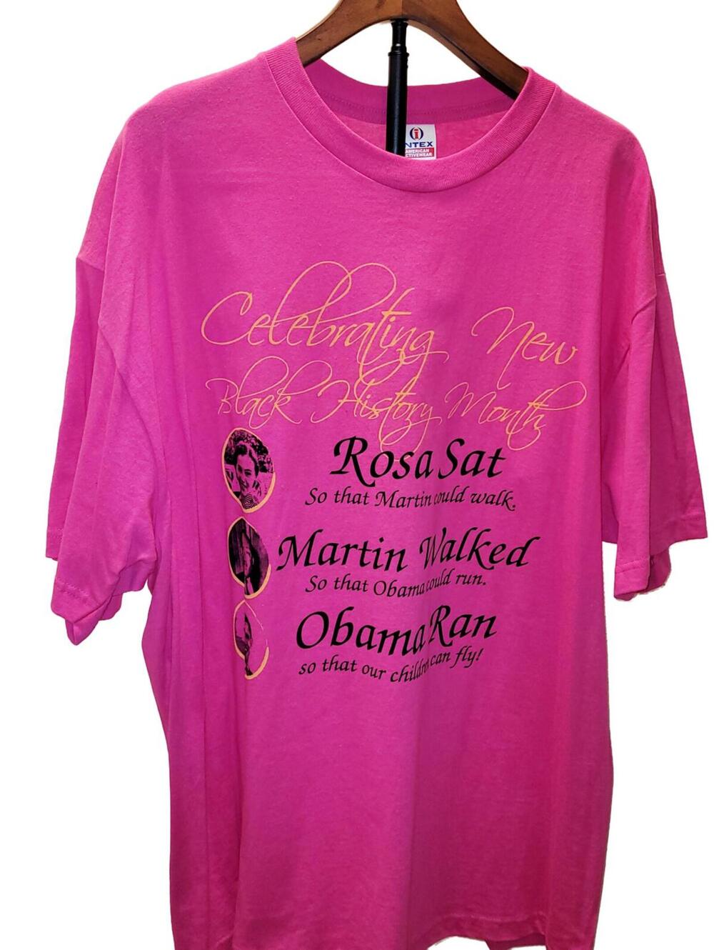 Pink Black History T-Shirt Size 2XL Short Sleeve